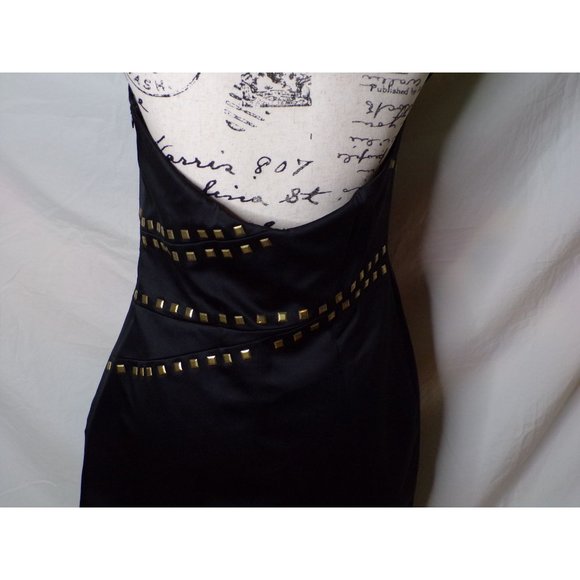 🆕 ABS ALLEN SCHWARTZ Satin Strapless Studded Dress 12 - Picture 7 of 9